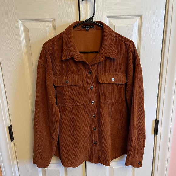 Velvet Heart Tops Womens Velvet Heart Corduroy Oversized Shacket